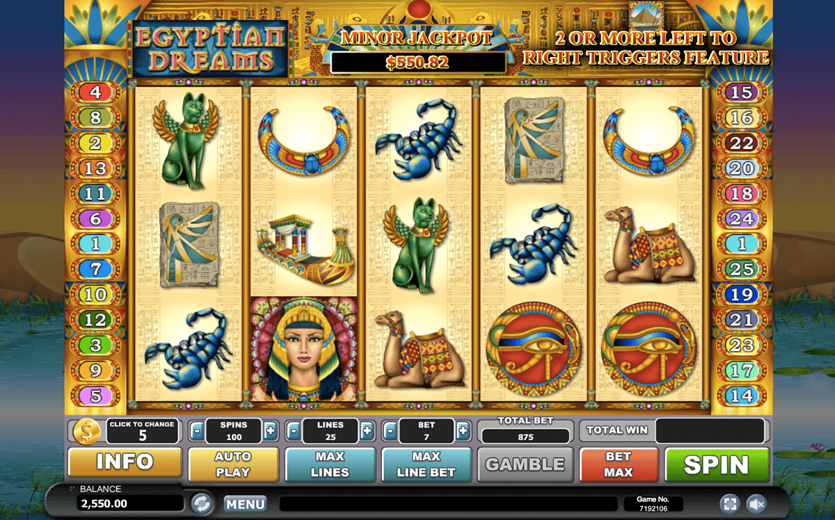 Dreams Of Egypt Slot Machine