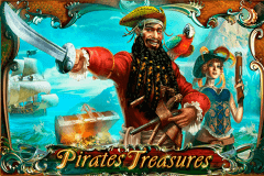 logo pirates treasures playson slot game