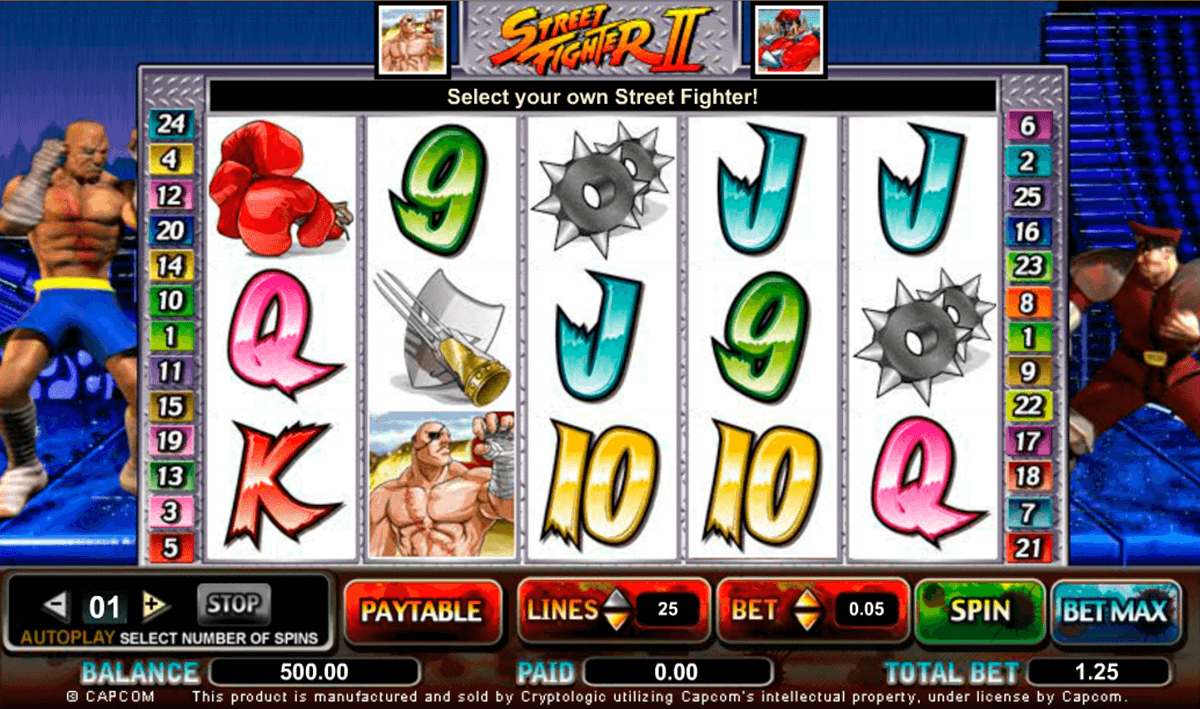 Street fighter slot game