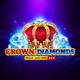 Crown and Diamonds Hold and Win logo
