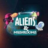 Aliens and Mushrooms logo