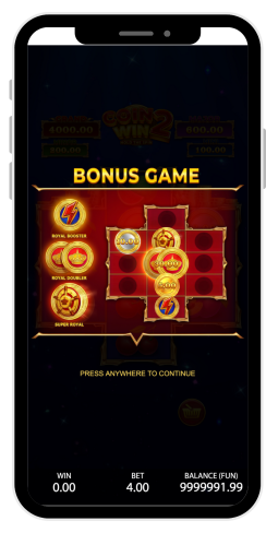 Coin Win 2: Hold the Spin Bonus Game