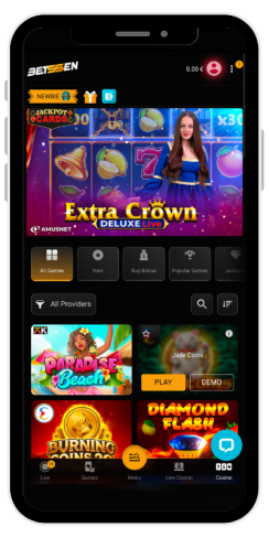 How the game catalog in an online casino Betssen looks
