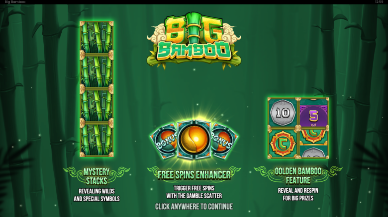 Big Bamboo Main Screen