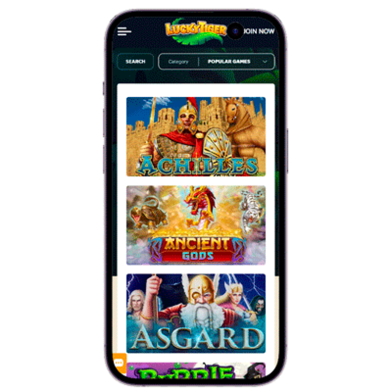 Games in Lucky Tiger App