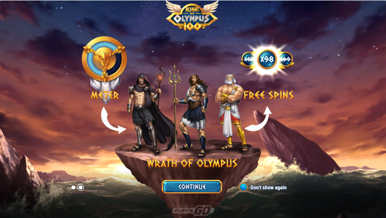 Rise of Olympus 100 Main Screen