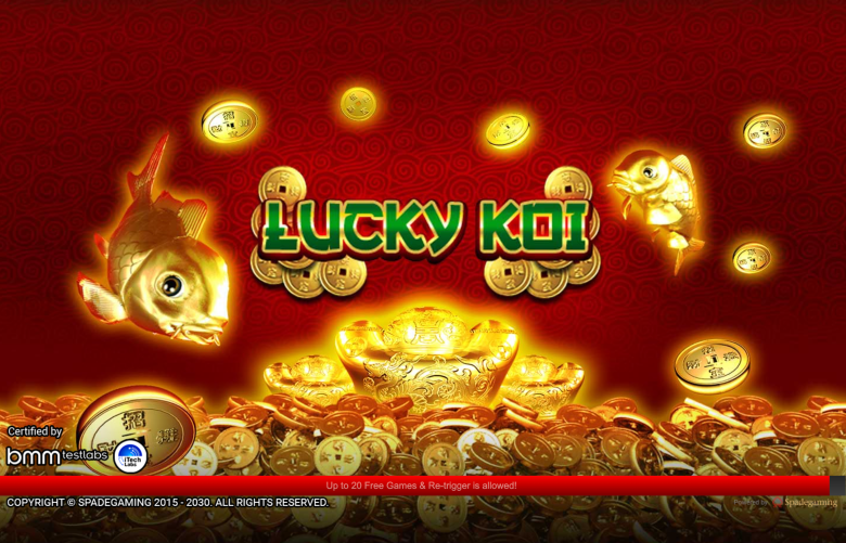Lucky Koi Main Screen