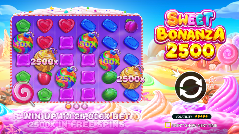 Sweet Bonanza 2500 Main Screen