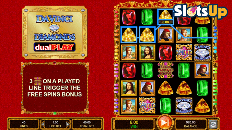 da vinci diamond dual play igt