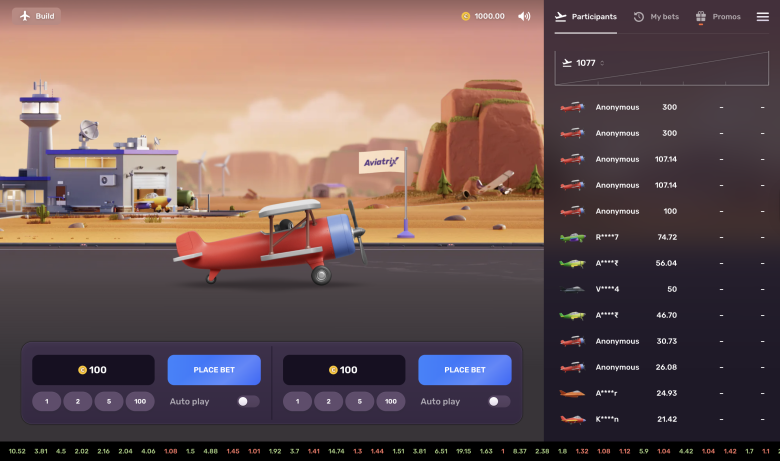 Aviatrix Main Screen
