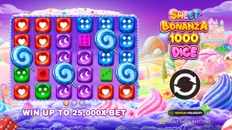 Sweet Bonanza 1000 Dice Main Screen