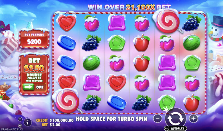 Sweet Bonanza Christmas Main Screen