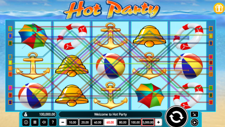 Hot Party Main Screen