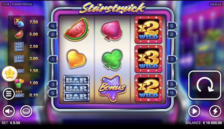 Starstruck Main Screen