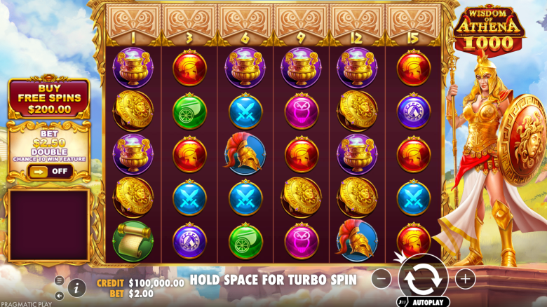 Wisdom of Athena 1000 Main Screen