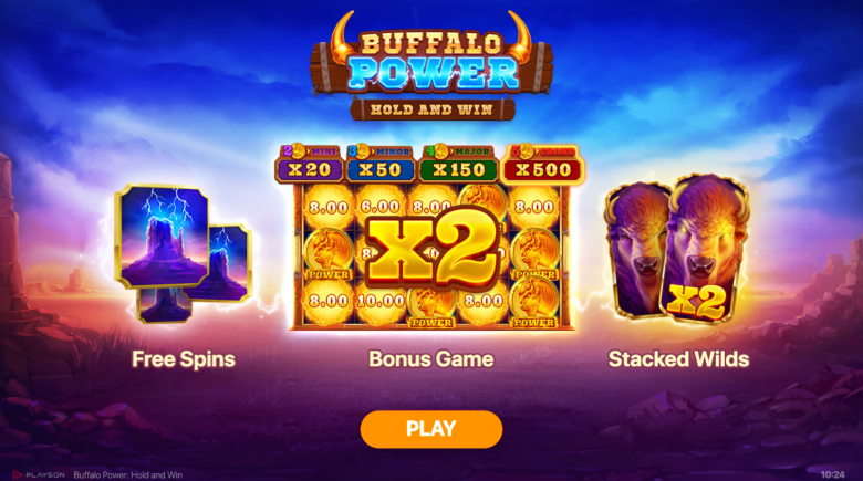 Buffalo Power Hold and Win Main Screen