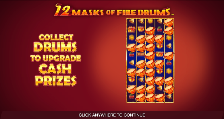 12 Masks of Fire Drums Main Screen
