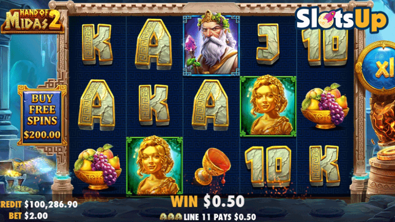 Hand of Midas 2 paytable