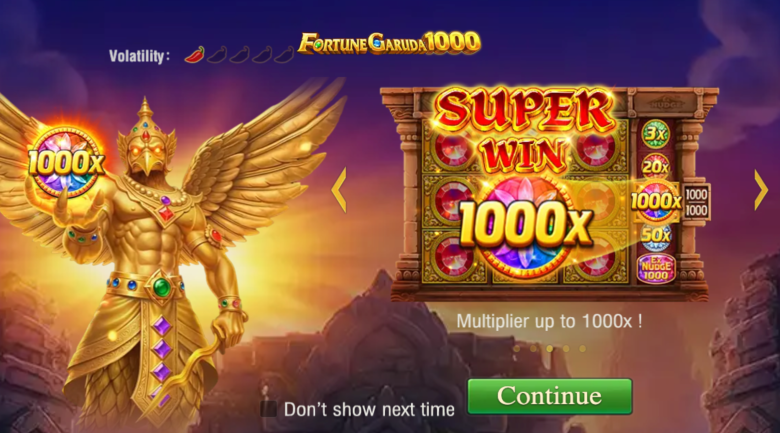 Fortune Garuda 1000 Main Screen