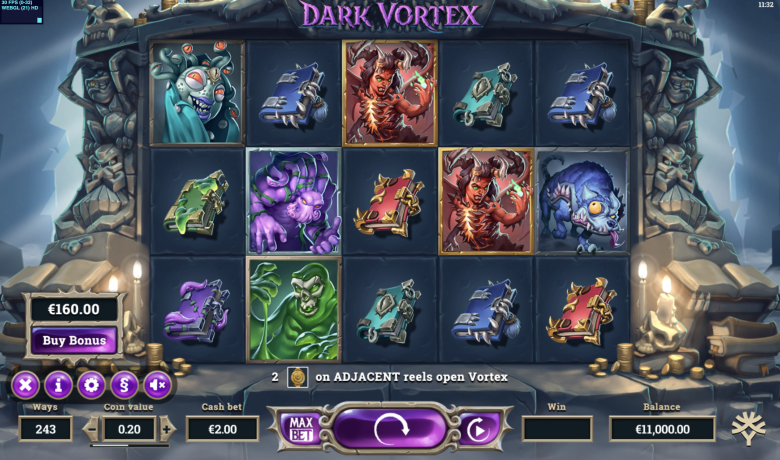 Dark Vortex Main Screen