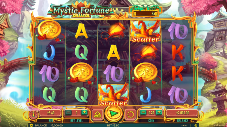 Mystic Fortune Deluxe Main Screen