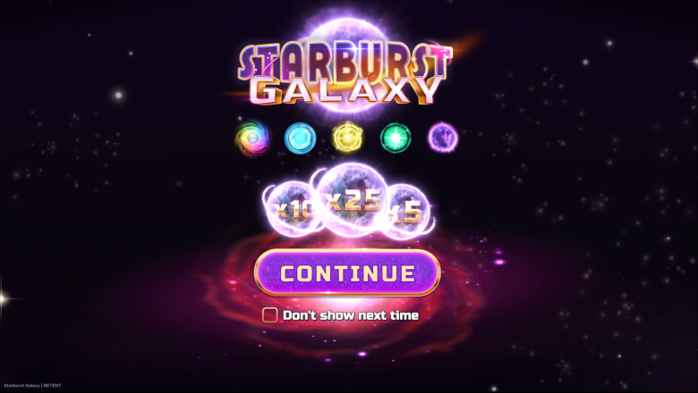 Starburst Galaxy Main Screen