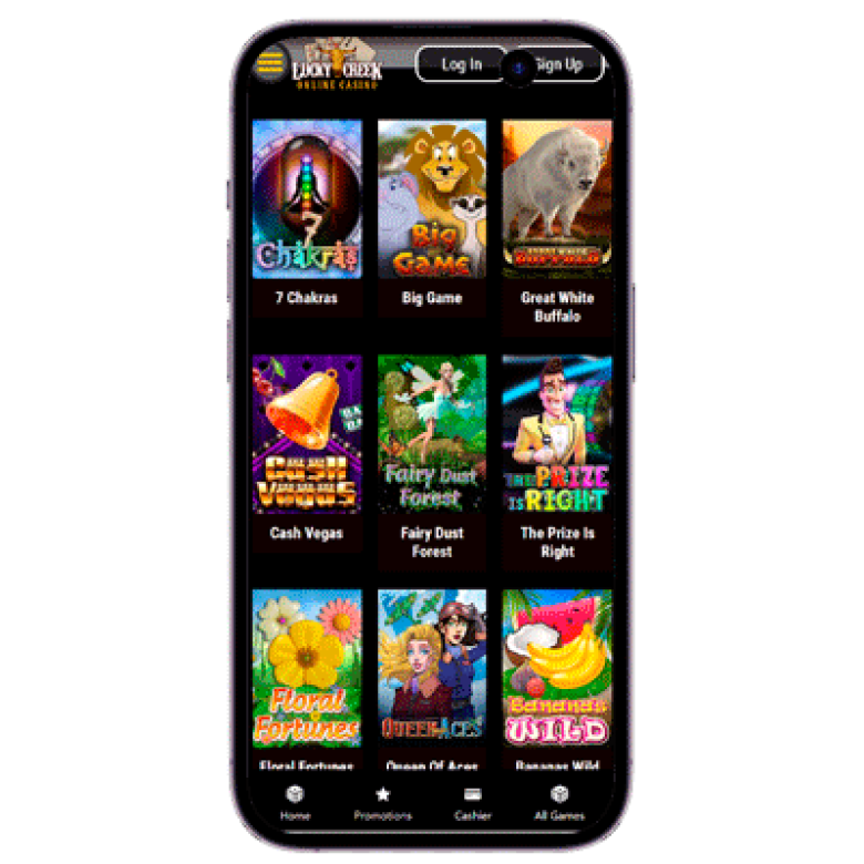 Casino Games in Lucky Creek Casino App