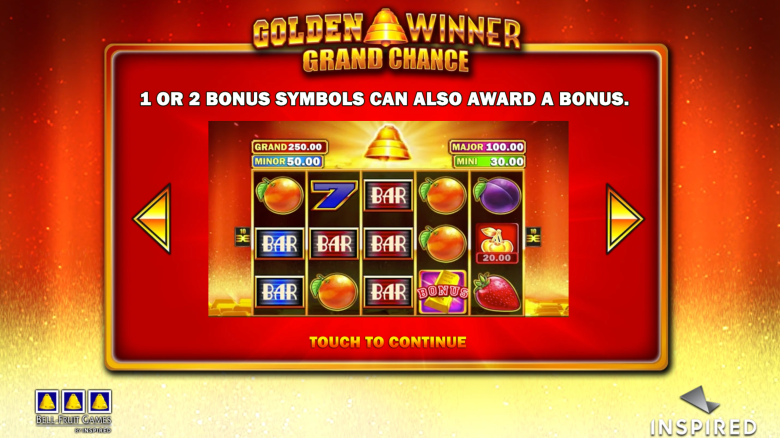 Golden Winner Main Screen