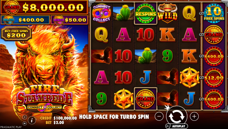 Fire Stampede Main Screen