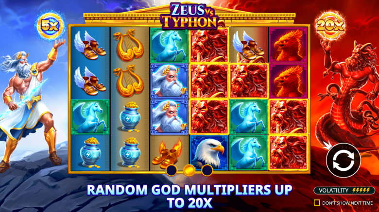 Zeus vs Typhon Main Screen