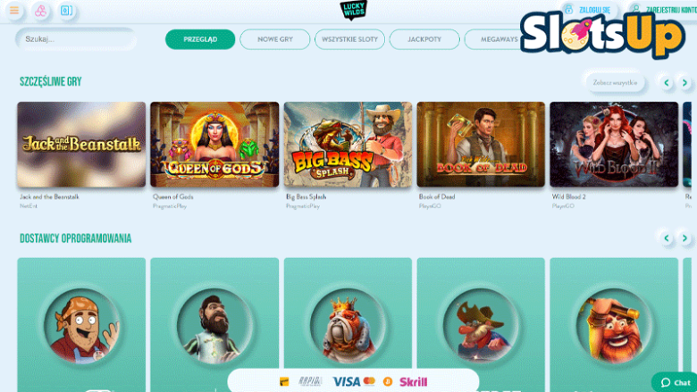 Lucky Wilds online casino lobby
