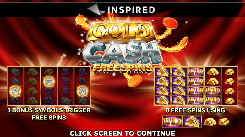 Gold Cash Free Spins Main Screen