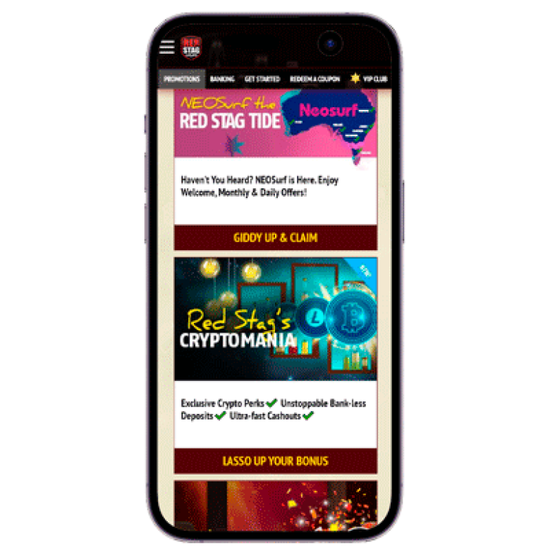 Red Stag App Casino Bonuses