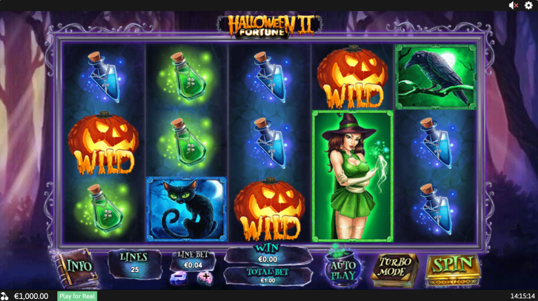 Halloween Fortune II Main Screen