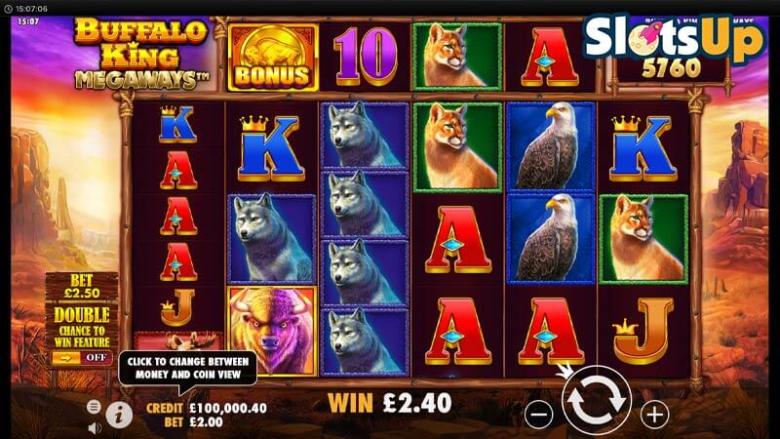 Buffalo King Megaways online slot win