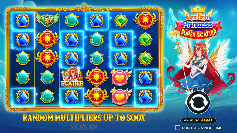 Starlight Princess Super Scatter Main Screen