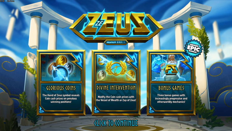 Ze Zeus Main Screen
