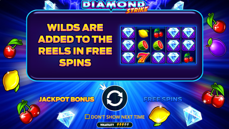 Diamond Strike Main Screen