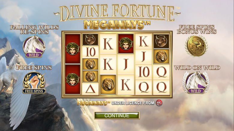 Divine Fortune Megaways Main Screen