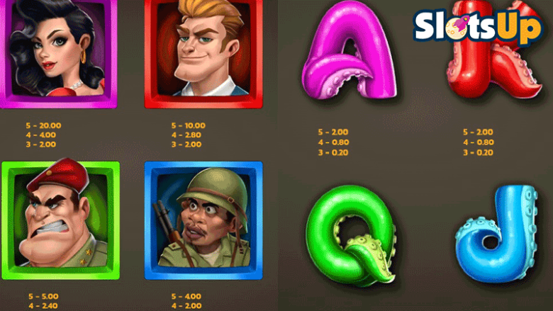 Galactic Invaders paytable