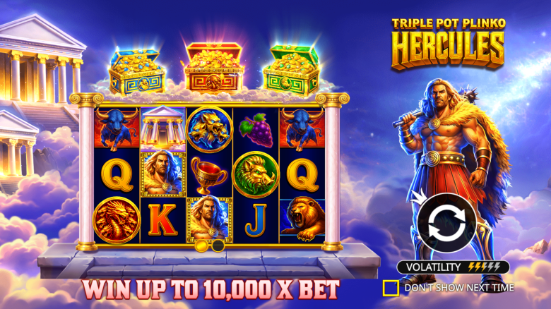 Triple Pot Plinko Hercules Main Screen