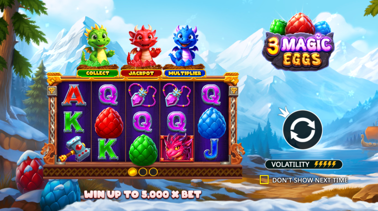 3 Magic Eggs Main Screen