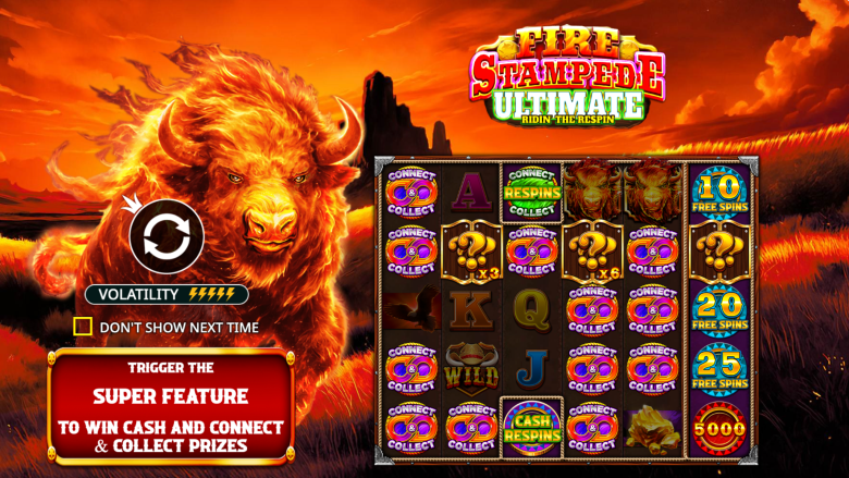 Fire Stampede Ultimate Main Screen