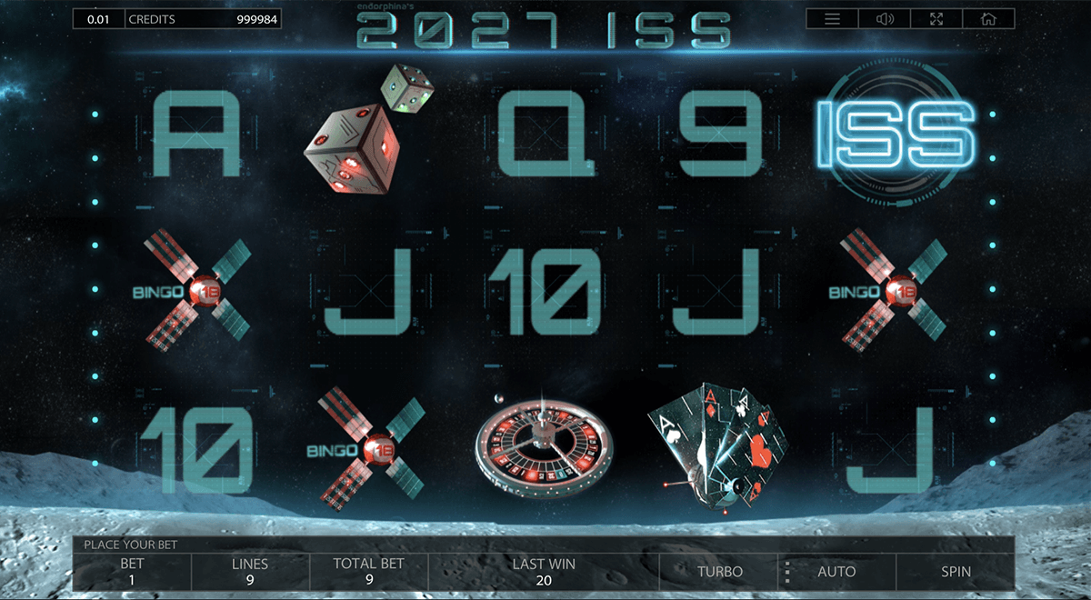ISS slot has very good graphics and sound effects, neither of which will prove wearing to the player.The outer-space theme is a popular one, examples being Space Race from Play'n Go and Microgaming's Galacticons, but this does not detract from the game.4/4. Endorphina's ISS slot brings you to the surface of the moon with outer space in the backdrop behind see-through reels that give you a view into the final frontier for human life.This game has smooth animation, top-tier graphics and a soundtrack that's also very solid/5.