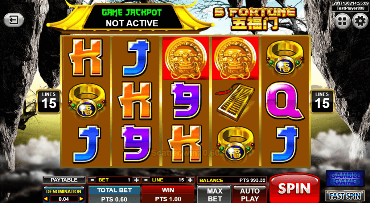 5 fortune spadegaming casino slots 