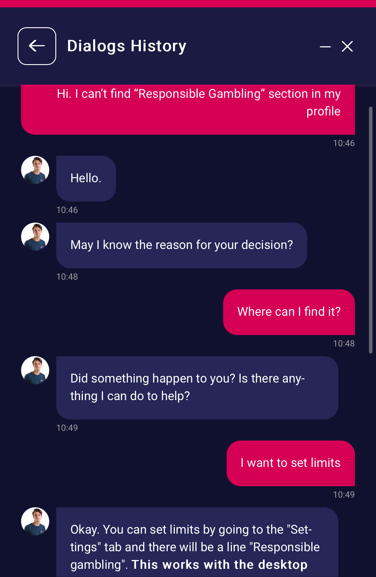 NV Casino live chat