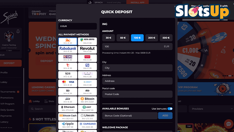 Spinch login