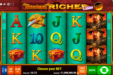 Ancient Riches Red Hot Firepot Gamomat Casino Slots