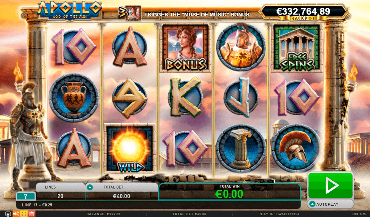 slot machines online apollo god of the sun