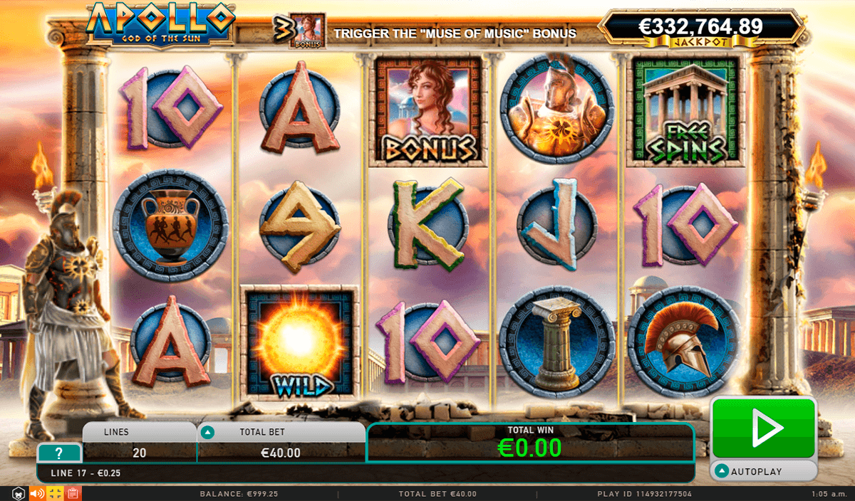 apollo god of the sun slot machines online casino